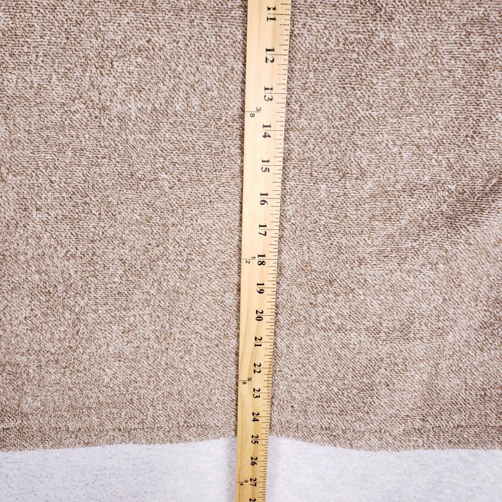 Eddie Bauer Fleece Pullover Sweater Womens Large Mock Neck Heathered Tan Cozy - Picture 8 of 8